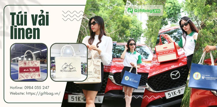 Túi Vải Giftbag - Xưởng may túi vải đay in logo uy tín giá rẻ Hà Nội