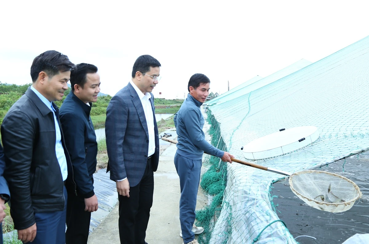 Phó Bí thư Thường trực Tỉnh ủy Nguyễn Hồng Phong thăm, làm việc tại xã Vạn Lộc