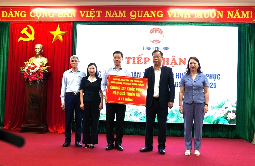 Tỉnh Thanh Hóa hỗ trợ TP Huế 3 tỷ đồng khắc phục hậu quả thiên tai