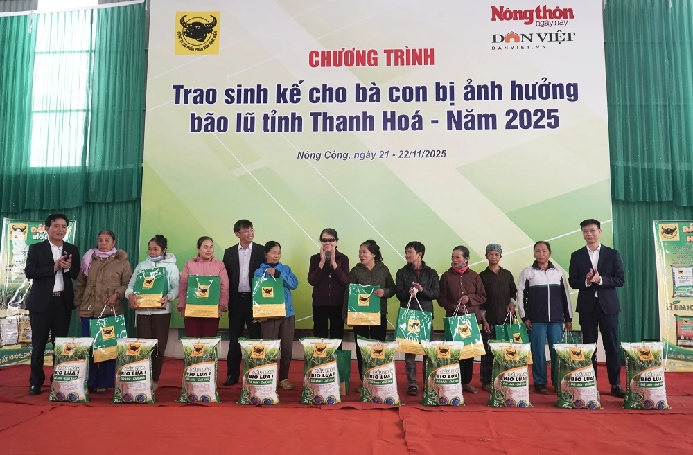 1.600 gói sinh kế hỗ trợ người dân tái thiết sản xuất sau bão lũ