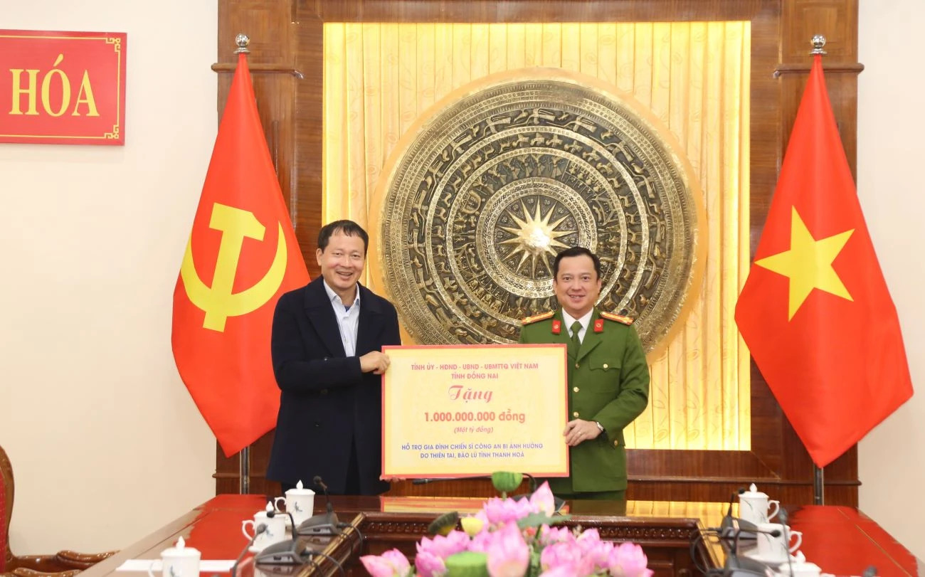 Tỉnh Đồng Nai ủng hộ đồng bào Thanh Hóa khắc phục hậu quả thiên tai