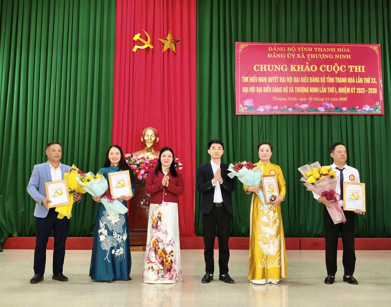 Thượng Ninh tổ chức chung khảo cuộc thi tìm hiểu Nghị quyết Đại hội Đảng bộ tỉnh lần thứ XX, Đại hội Đảng bộ xã lần thứ nhất