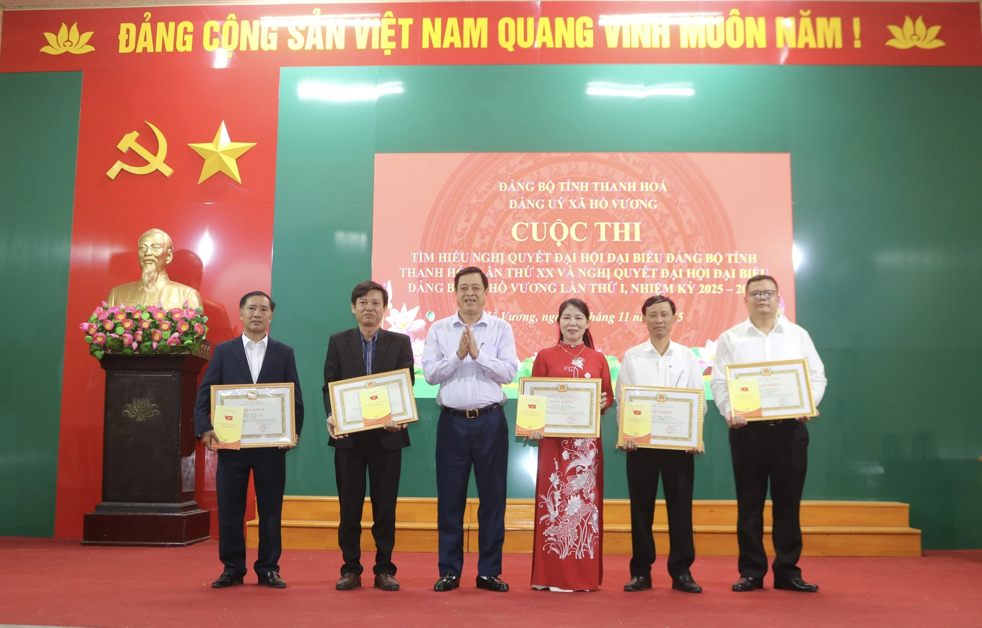 Thi tìm hiểu Nghị quyết Đại hội Đảng bộ tỉnh và Nghị quyết Đại hội Đảng bộ xã Hồ Vương