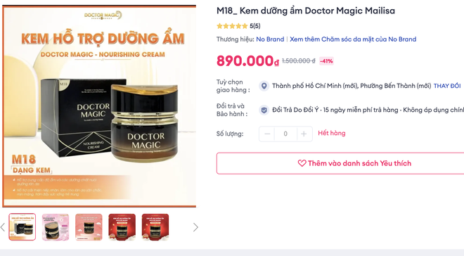 162 mỹ phẩm của Mailisa bị thu hồi trên toàn quốc