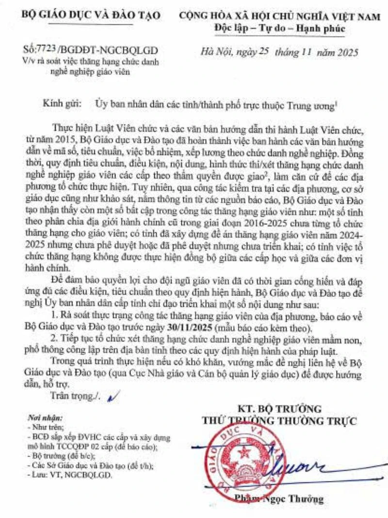 Thăng hạng giáo viên THPT tại Thanh Hóa: Bao giờ được triển khai?