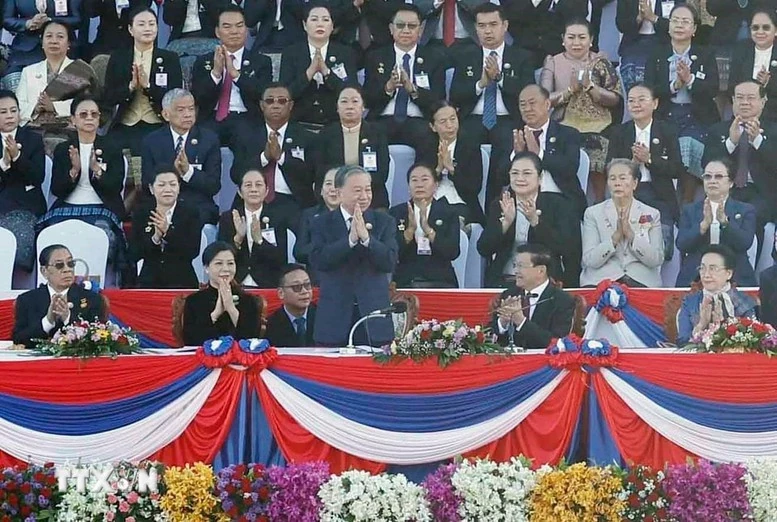 Tổng Bí thư Tô Lâm và Phu nhân dự Lễ kỷ niệm 50 năm Quốc khánh Lào