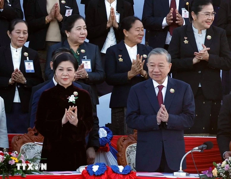 Tổng Bí thư Tô Lâm và Phu nhân dự Lễ kỷ niệm 50 năm Quốc khánh Lào