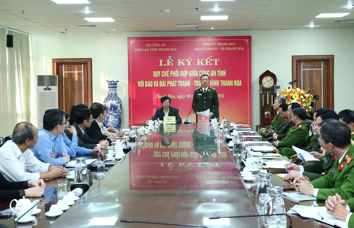 Ký kết quy chế phối hợp bảo vệ ANQG, TTATXH trong lĩnh vực báo chí - phát thanh, truyền hình