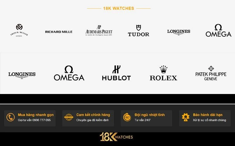 Cửa hàng 18K Watches VN chuyên cung cấp, thu mua, ký gửi đồng hồ chính hãng