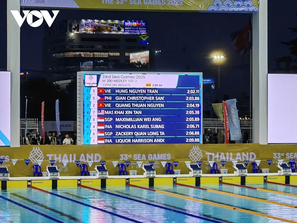 SEA Games 33 ngày 10/12: “Kình ngư” Phạm Thị Vân và đồng đội giành HCĐ Bơi lội