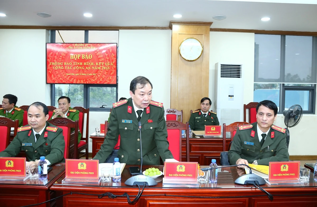 Họp báo thông báo tình hình, kết quả công tác công an năm 2025