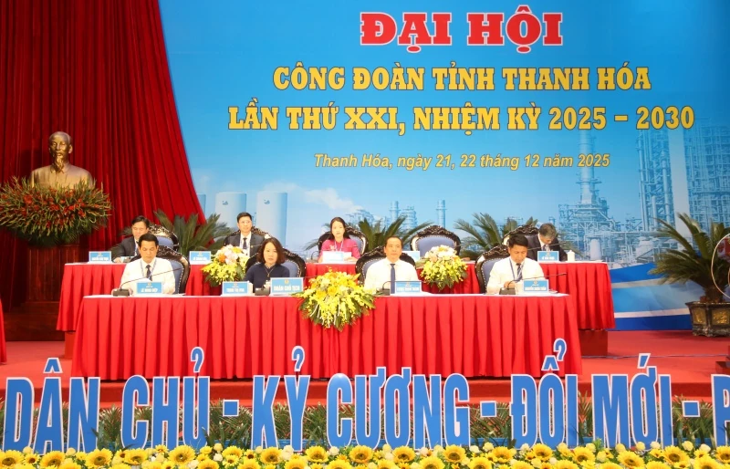 Phiên thứ nhất Đại hội Công đoàn tỉnh Thanh Hóa lần thứ XXI, nhiệm kỳ 2025-2030