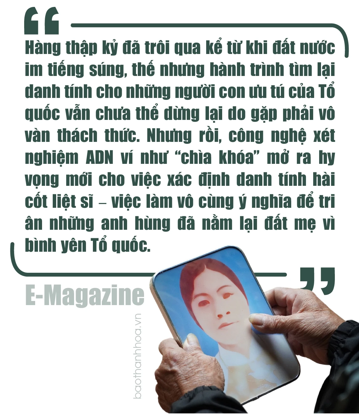 [E-Magazine] Xác minh danh tính liệt sĩ là mệnh lệnh từ trái tim!