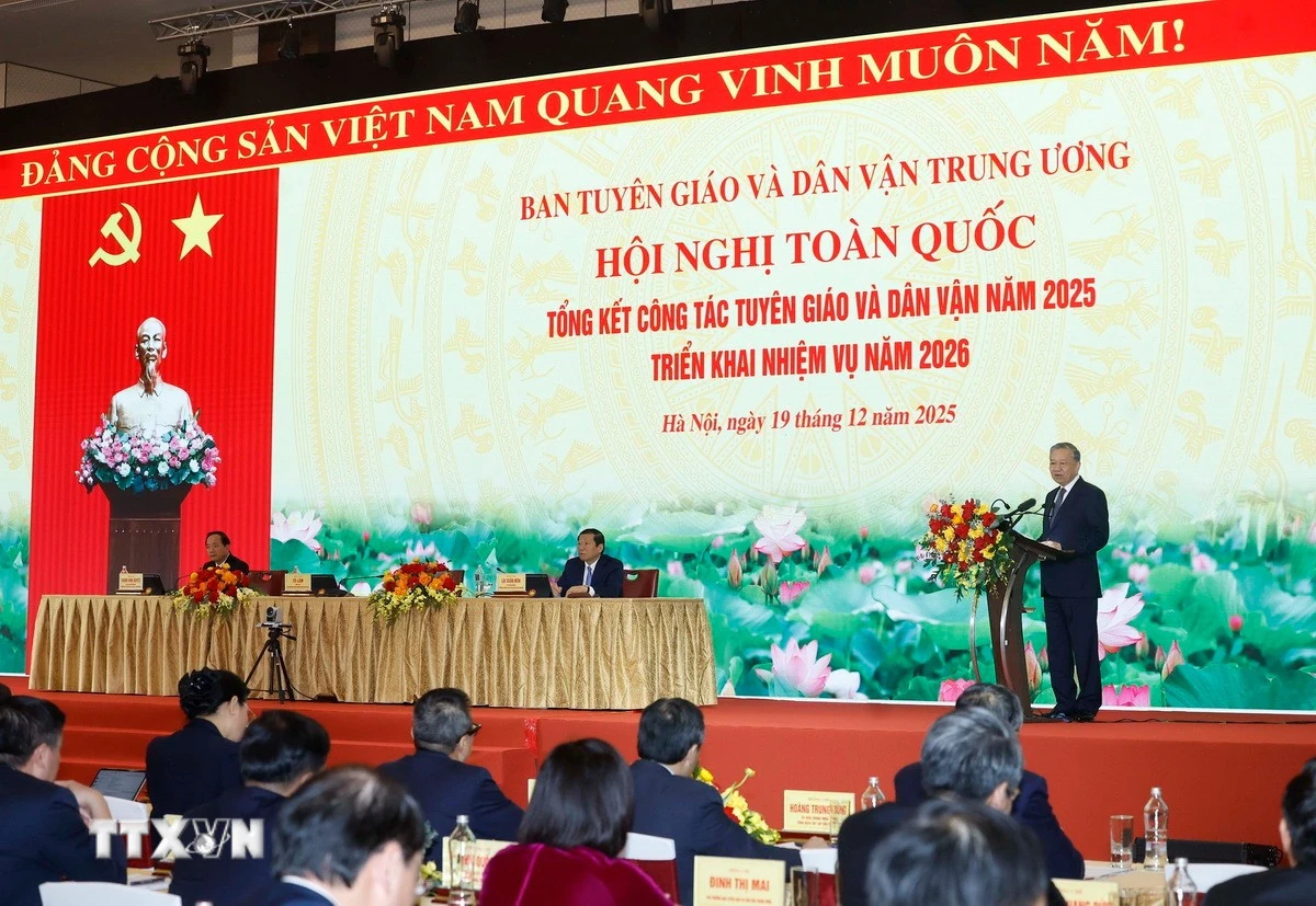 Toàn văn bài phát biểu của Tổng Bí thư Tô Lâm tại Hội nghị toàn quốc tổng kết công tác Tuyên giáo và Dân vận