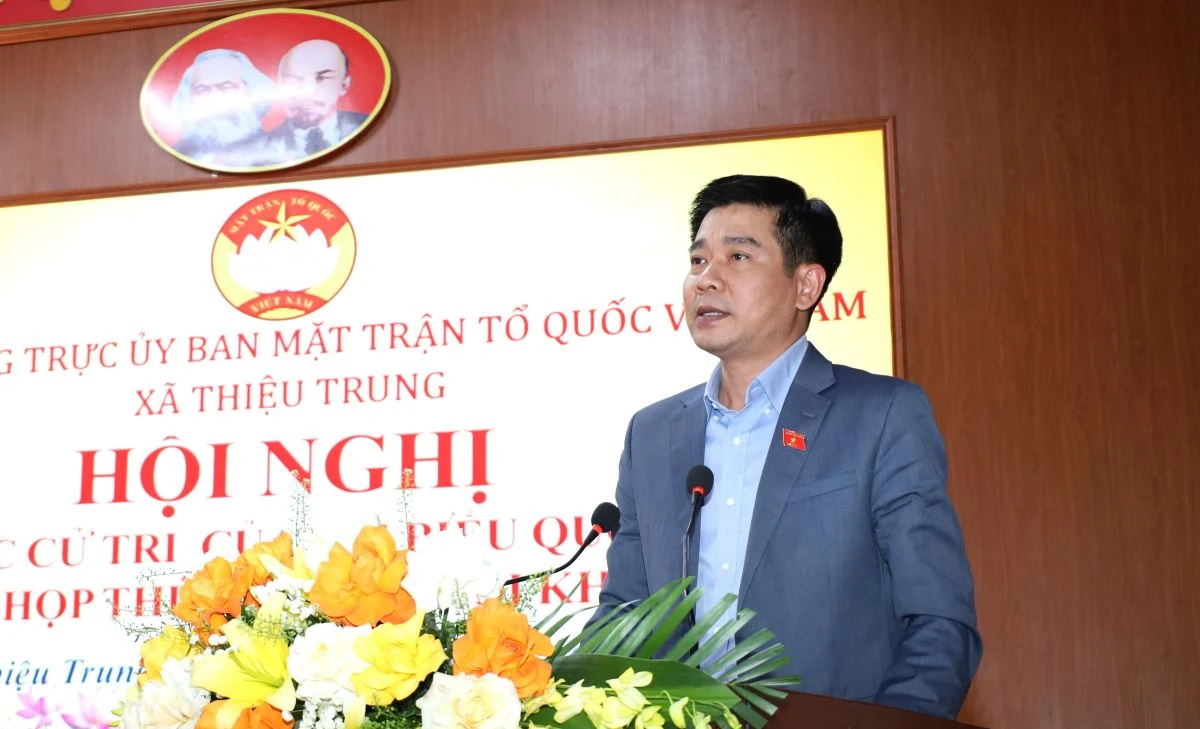 Cử tri xã Thiệu Trung kiến nghị nhiều vấn đề liên quan đến lĩnh vực văn hóa, giáo dục, y tế