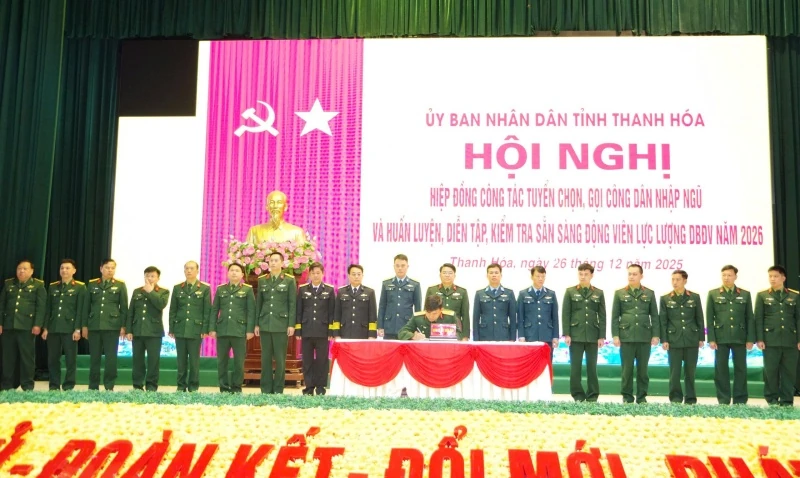 Hiệp đồng công tác tuyển quân và huấn luyện, diễn tập lực lượng dự bị động viên năm 2026