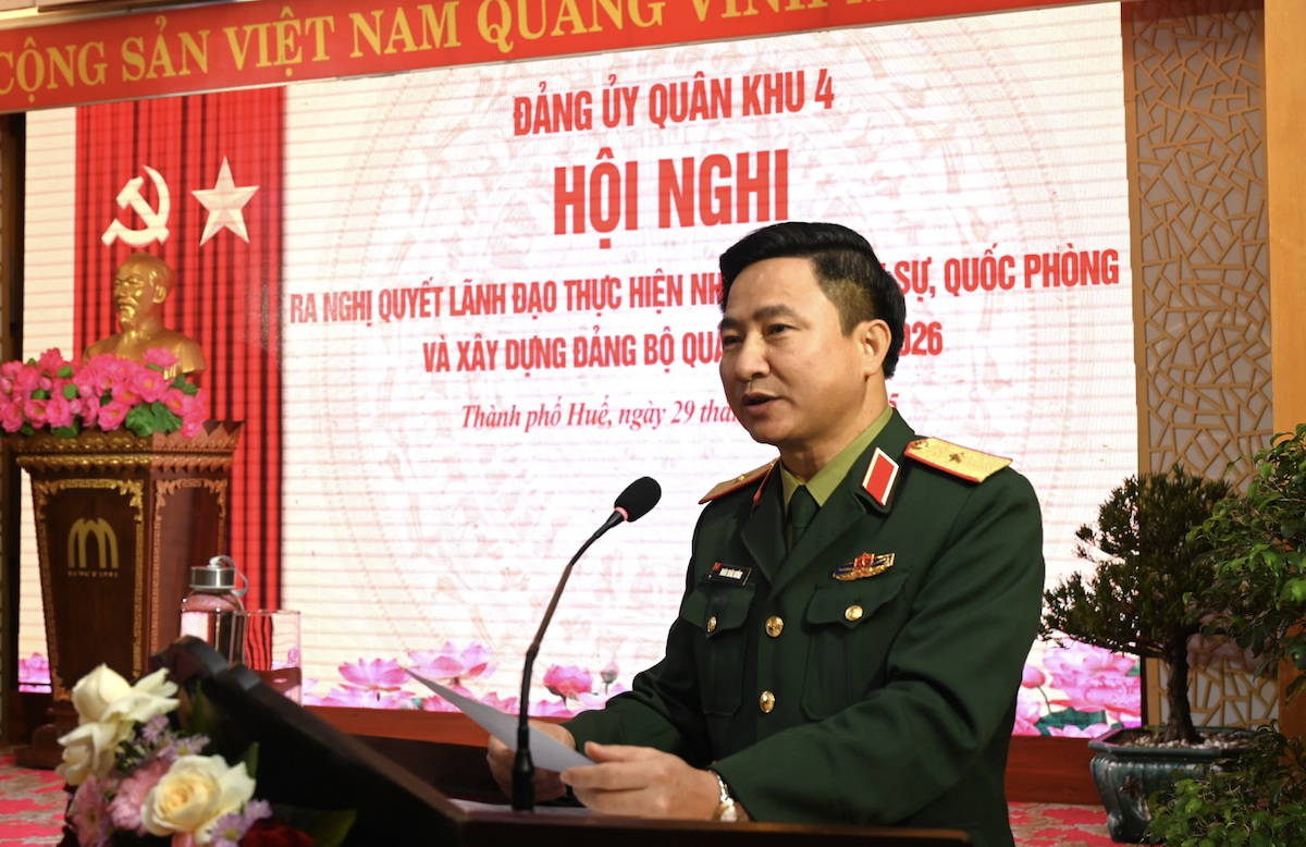 Đảng ủy Quân khu 4 ra Nghị quyết lãnh đạo thực hiện nhiệm vụ Quân sự, Quốc phòng và xây dựng Đảng năm 2026