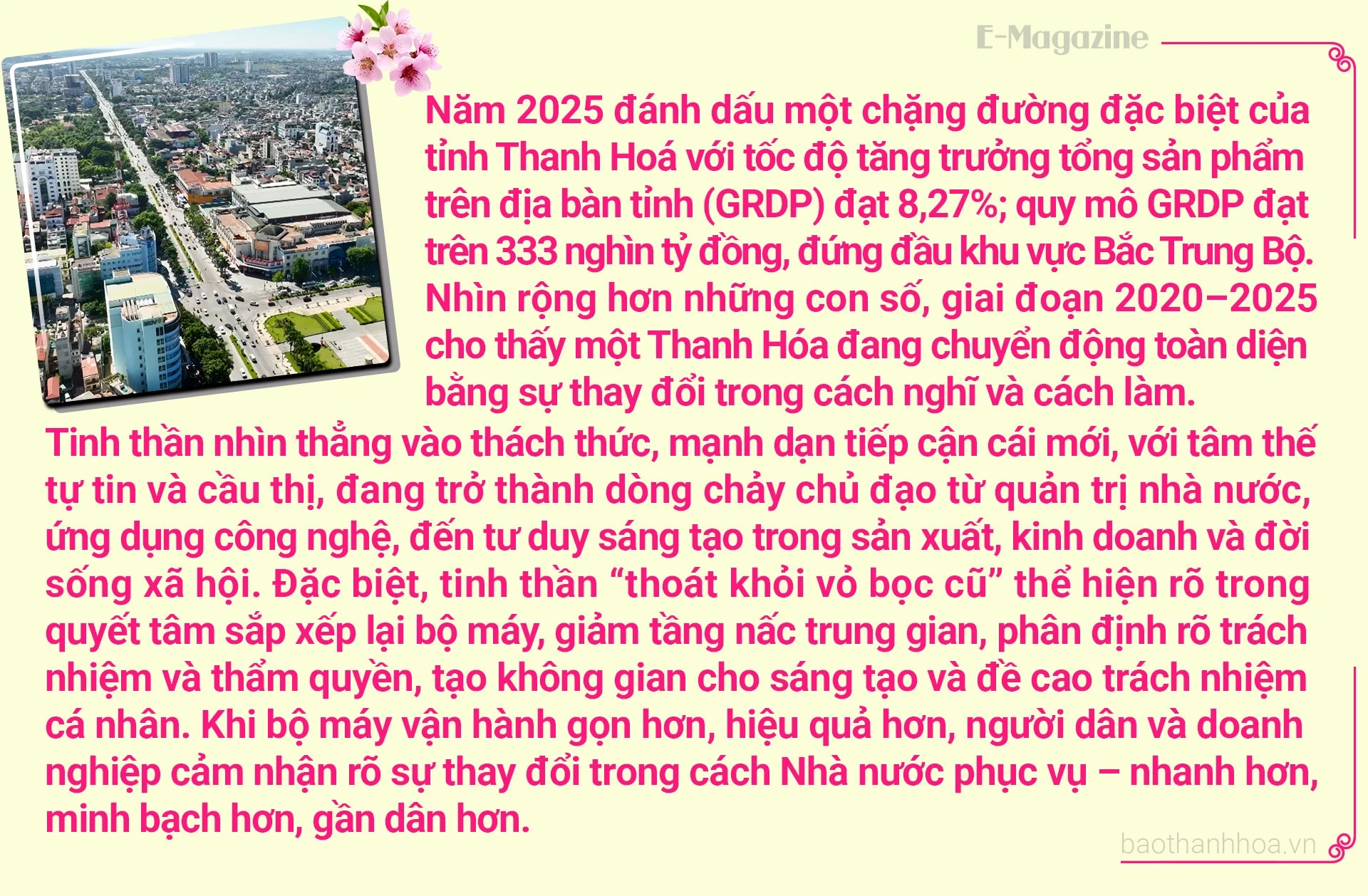 [E-Magazine] Trò chuyện đầu Xuân: Thanh Hoá - Tầm nhìn mới, khát vọng mới