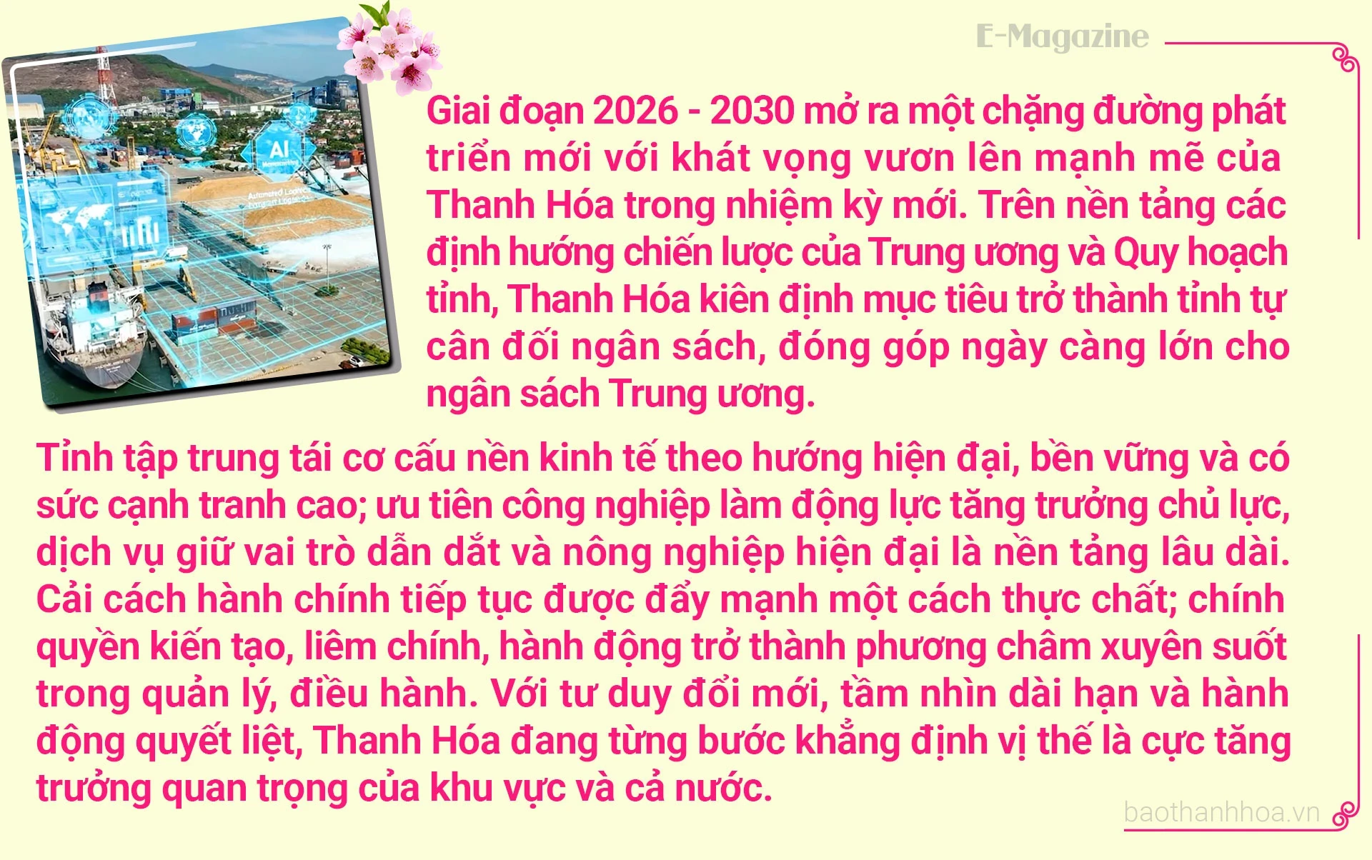 [E-Magazine] Trò chuyện đầu Xuân: Thanh Hoá - Tầm nhìn mới, khát vọng mới