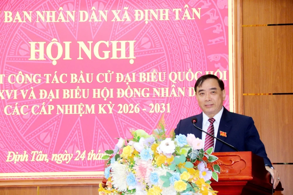 Xã Định Tân tổng kết công tác bầu cử ĐBQH khóa XVI và HĐND các cấp