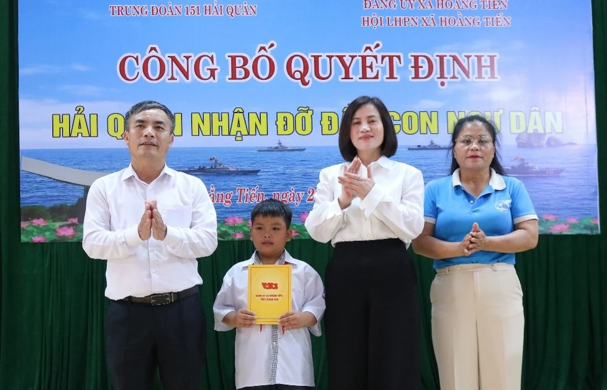 Trung đoàn 151, Vùng 1 Hải quân nhận đỡ đầu con ngư dân có hoàn cảnh khó khăn