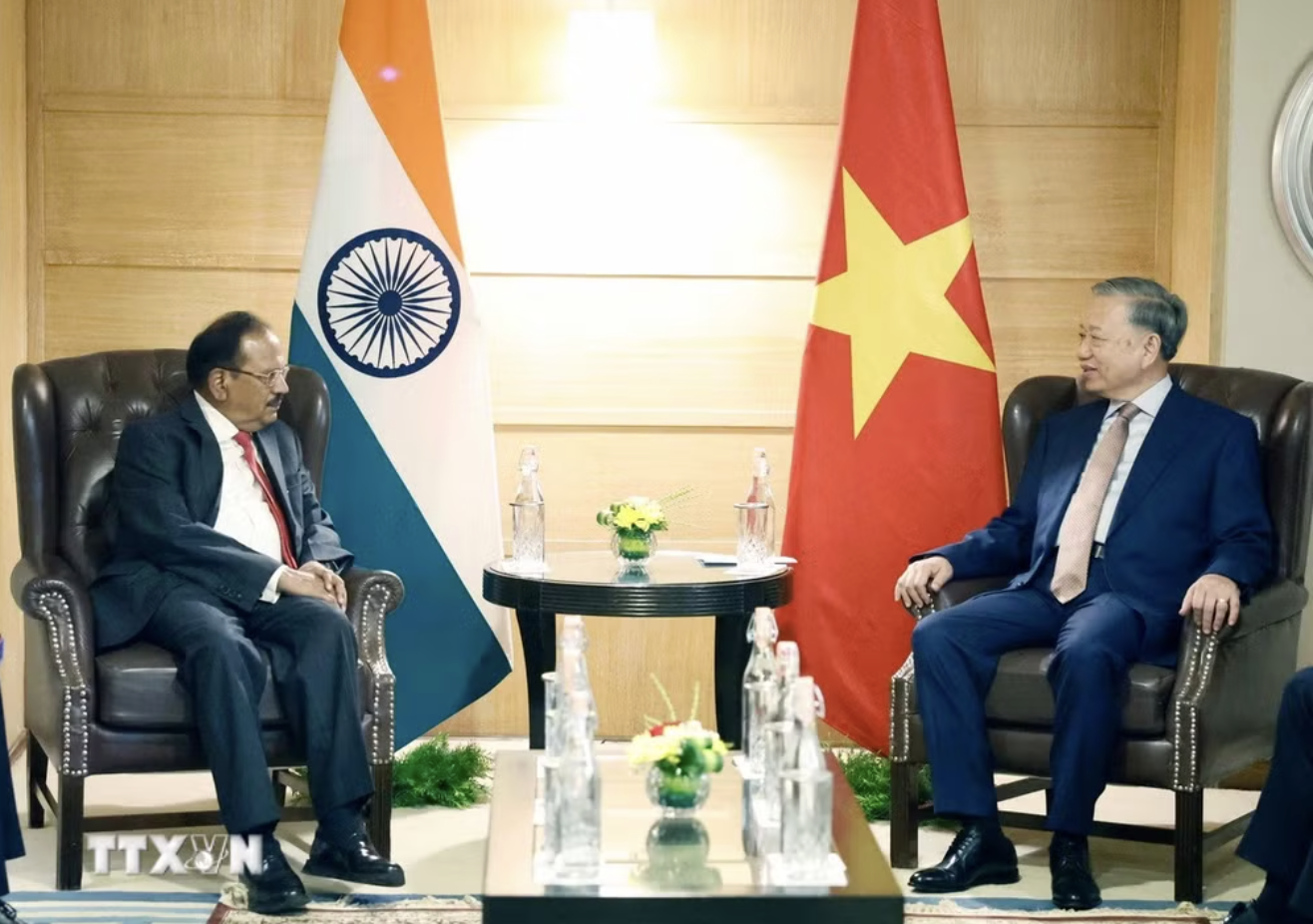 Tổng Bí thư, Chủ tịch nước Tô Lâm tiếp Cố vấn An ninh Quốc gia Ấn Độ Ajit Doval