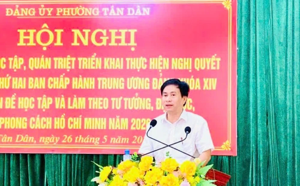 Phường Tân Dân tổ chức nghiên cứu chuyên đề học tập và làm theo tư tưởng, đạo đức, phong cách Hồ Chí Minh