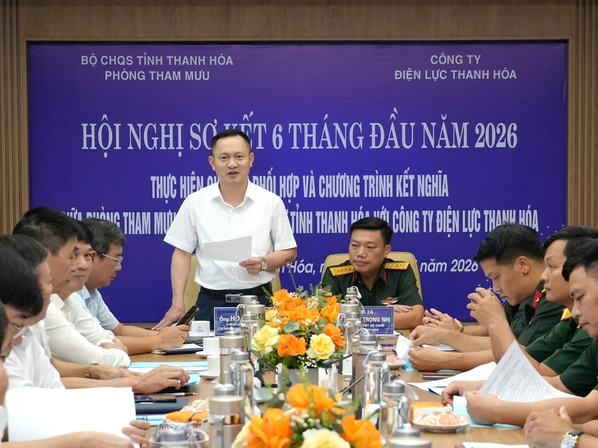Phát huy hiệu quả Quy chế phối hợp giữa Công ty Điện lực Thanh Hóa và Bộ Chỉ huy Quân sự tỉnh&nbsp;