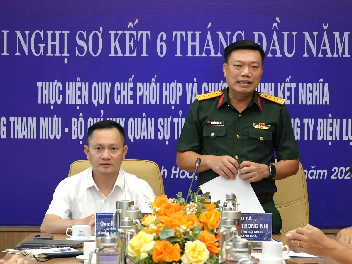 Phát huy hiệu quả Quy chế phối hợp giữa Công ty Điện lực Thanh Hóa và Bộ Chỉ huy Quân sự tỉnh&nbsp;