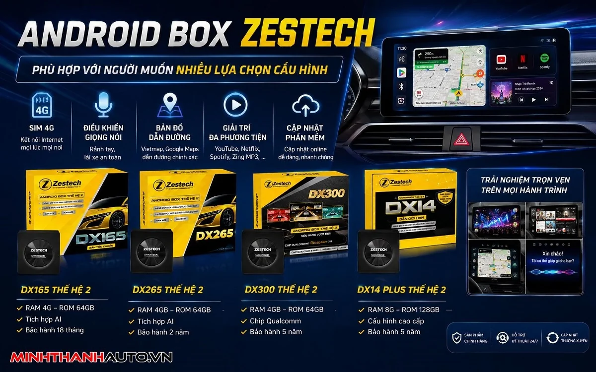 Android Box ô tô là gì? Giải mã cùng Minh Thành Auto màn nguyên bản theo xe có nên thay không?